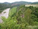 Tetin - view from the former castle along the river Berounka valley